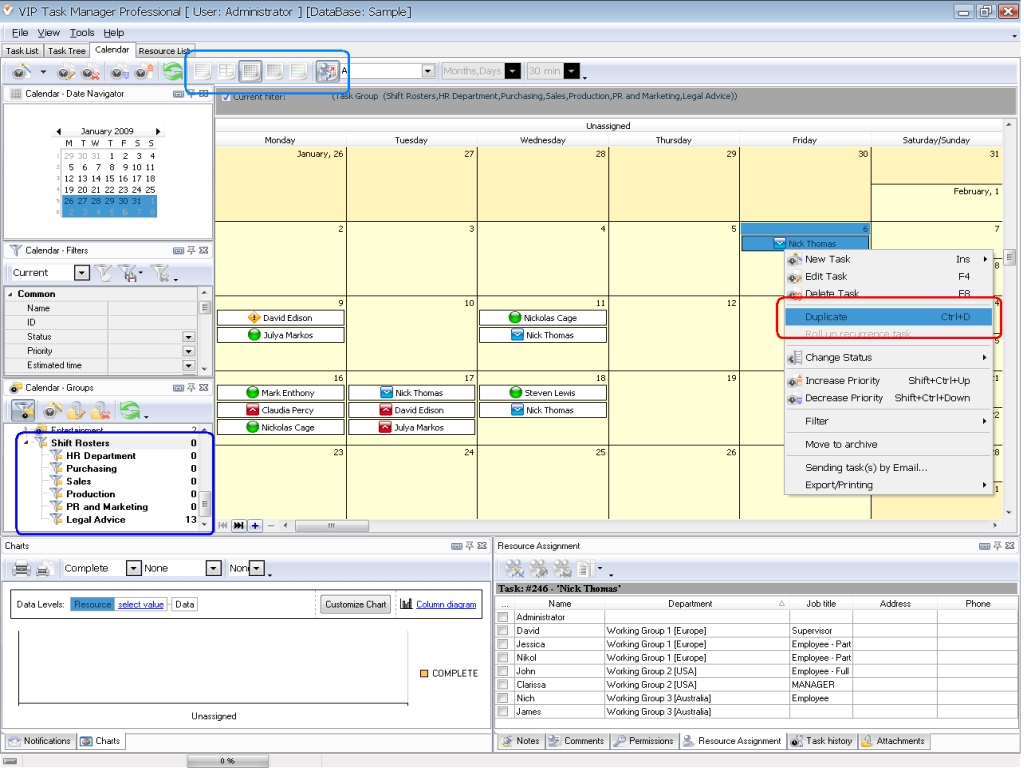 Calendar management software multiuser calendar manager for