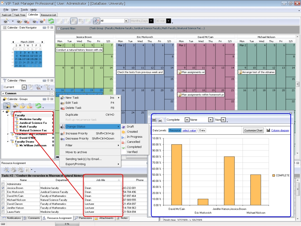 Course scheduling software to plan teaching and learning processes