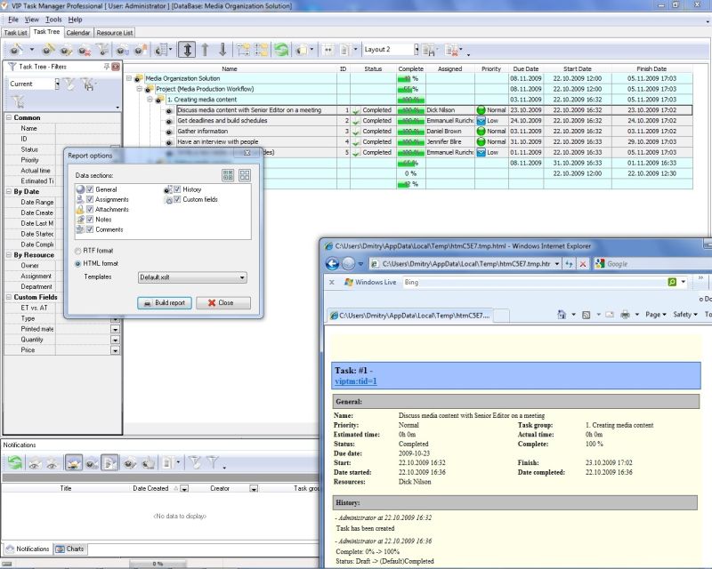 System administrator daily works report