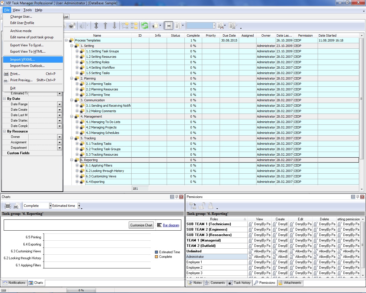 Project Management Outline Software Using A Template based Approach 