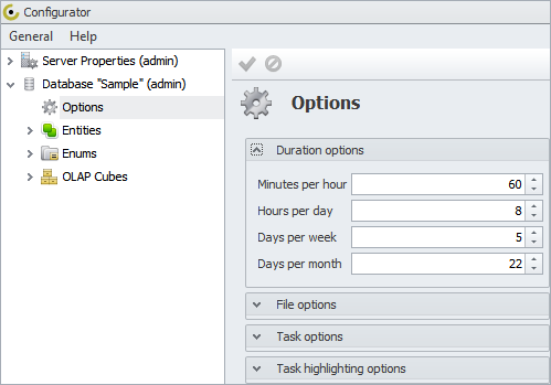 custom database creation