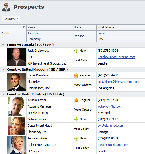 screen shot of CentriQS - software for managing business and sales