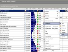 Tracking building company tasks